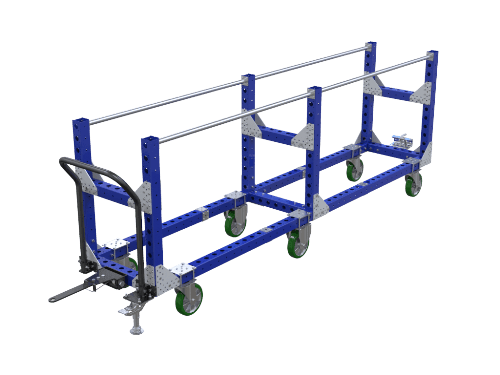 Large FlexQube crankshaft cart with tow bar