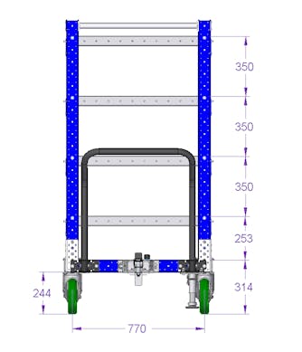 Flat Shelf Cart - 840 x 1330 mm