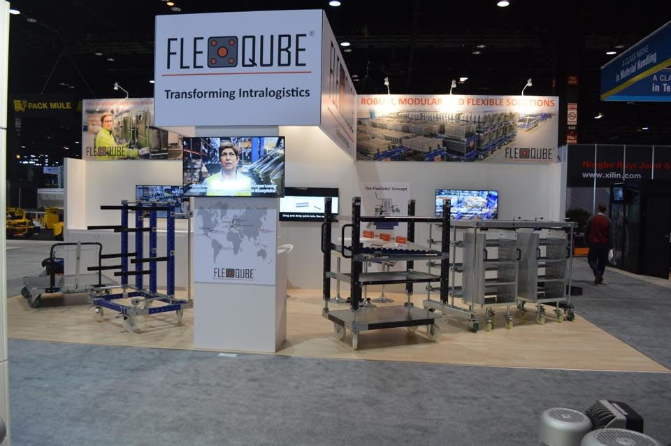 FlexQube booth at ProMAT