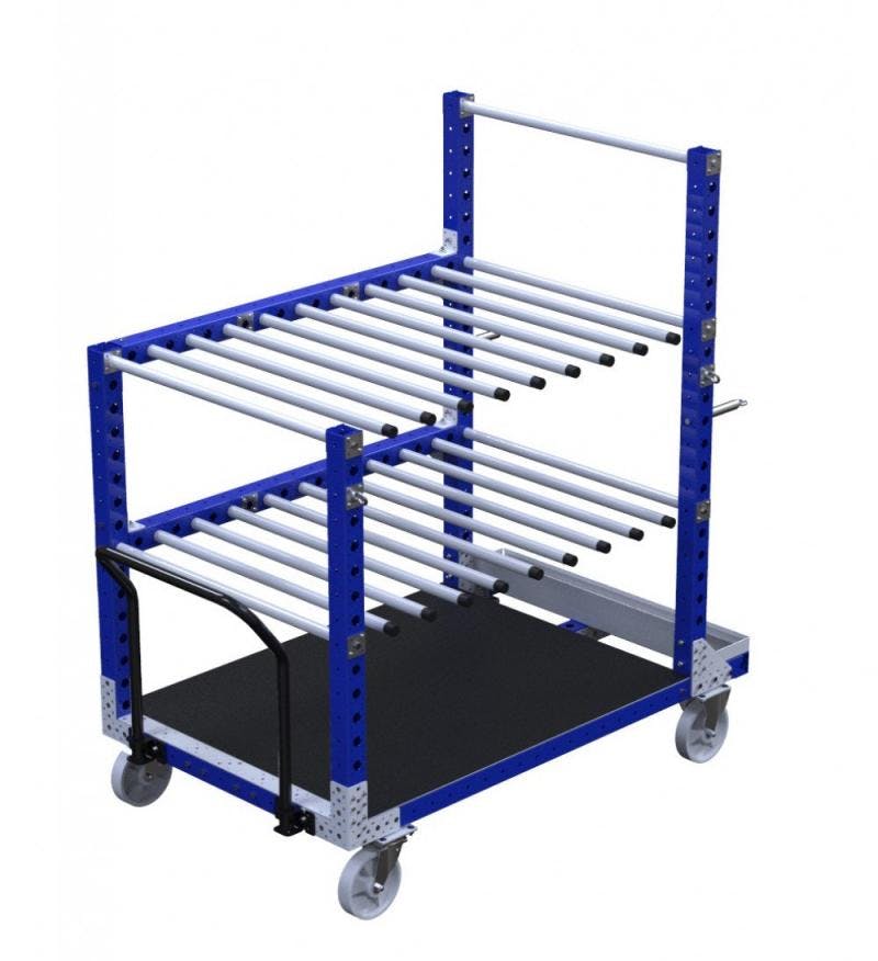 FlexQube Material Handling custom lightweight hanging cart