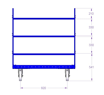Still Shelf Cart 1220 x 1020 mm