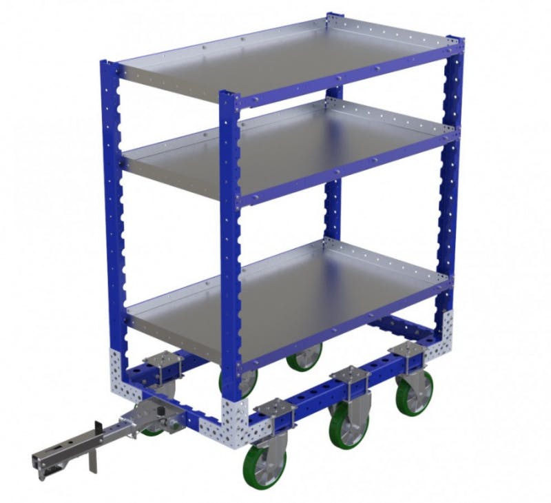 FlexQube three shelf cart