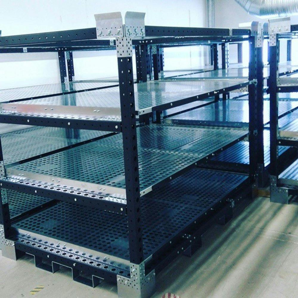 FlexQube racks stacked together