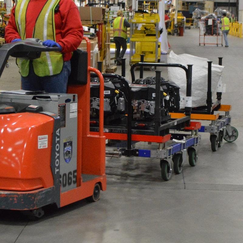 FlexQube Material Handling tugger train