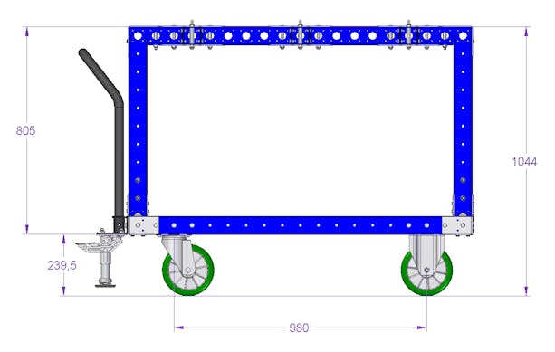 Wire Bobbin cart - 1330 x 980 mm