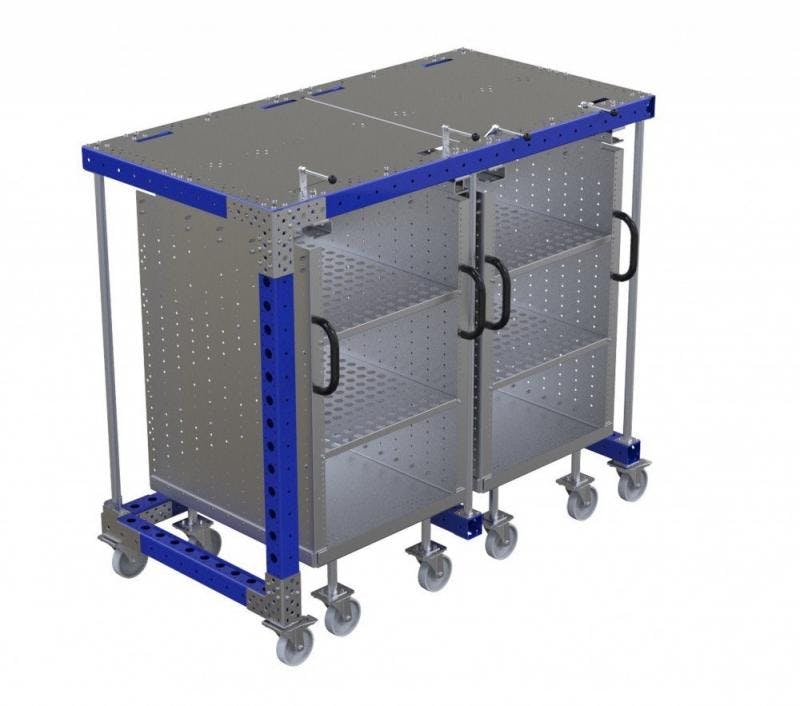 FlexQube Material Handling mother-daughter cart