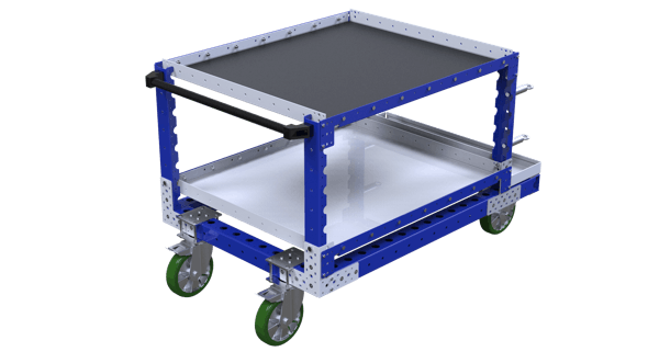 FlexQube shelf cart with handlebar