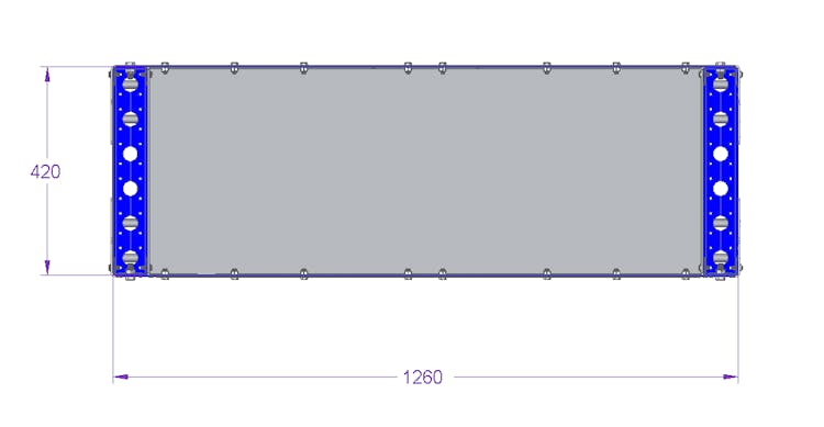 Flat Shelf Rack - 1260 x 420 mm