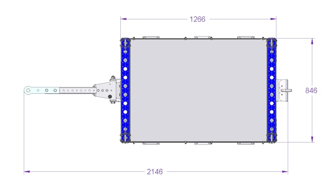 Flat Shelf Cart 1260 x 840 mm