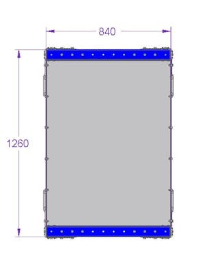 Stackable Flat Shelf Cart - 1260 x 840 mm