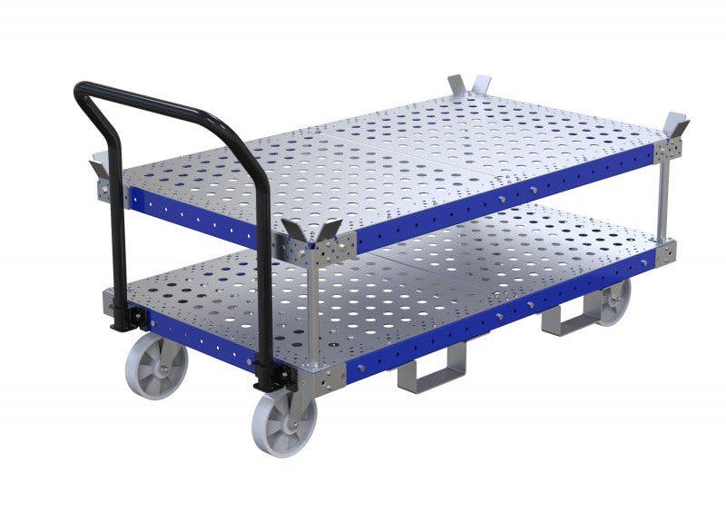 FlexQube stackable cart with forklift pockets