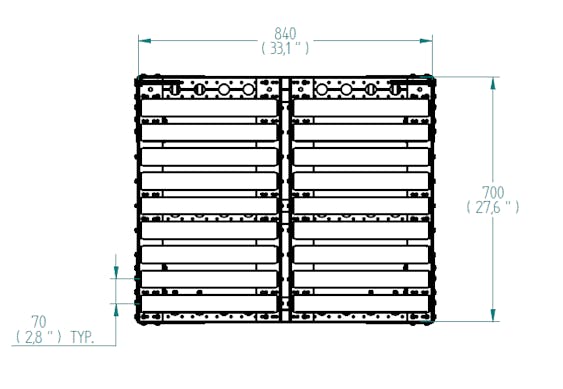 Transfer station - 840 x 700 mm