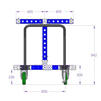 Wire Bobbin cart - 1330 x 980 mm