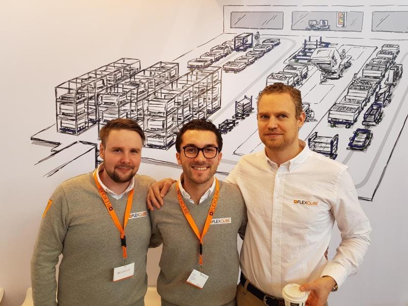 FlexQUbe colleagues at LogiMAT 2018