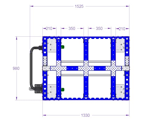 Wire Bobbin cart - 1330 x 980 mm